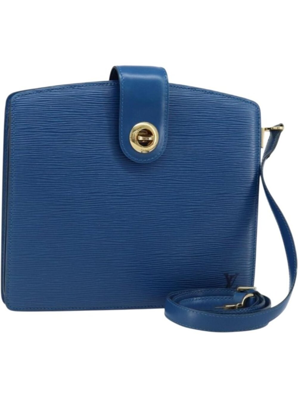 LOUIS VUITTON Epi Capuchin Shoulder Bag Blue M52345